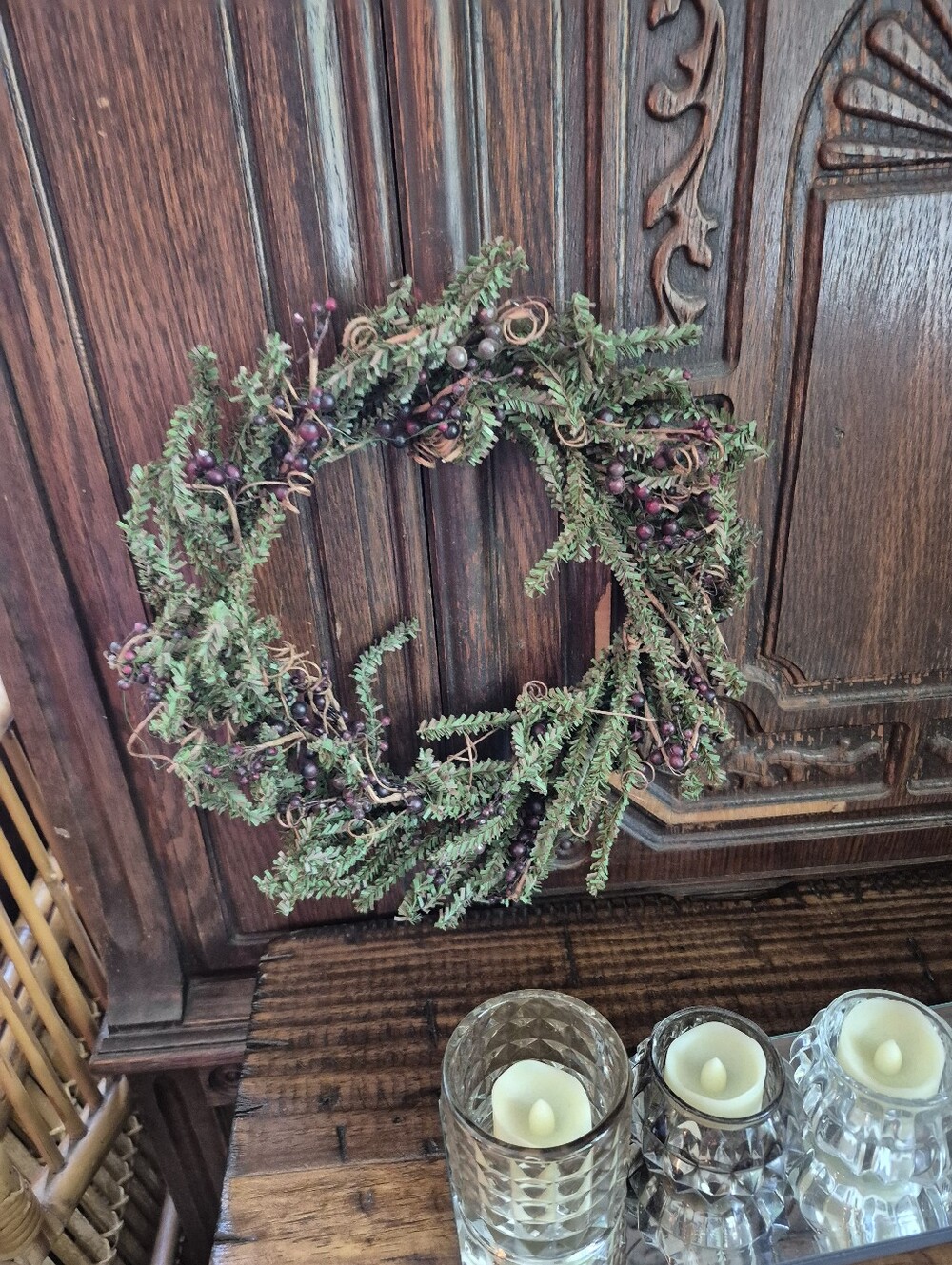 ❤️🔥 Small Greenary Berry Decor Wreath